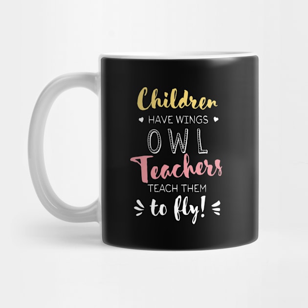 Owl Teacher Gifts - Beautiful Wings Quote by BetterManufaktur